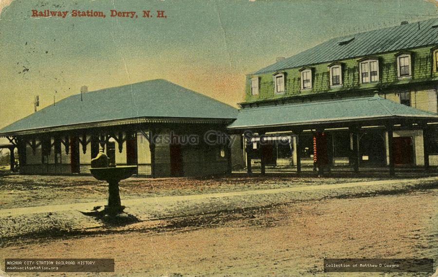 Postcard: Railway Station, Derry, N.H.